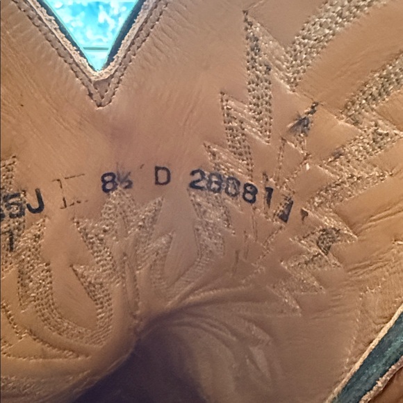 Lucchese Black Leather and lizard Cowboy Boots with lizard belt size 8.5 men’s - Picture 6 of 9